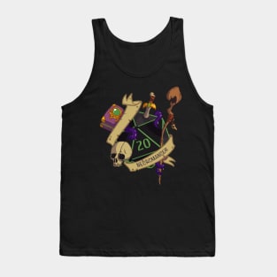 D20 Necromancer Fantasy dice Tank Top